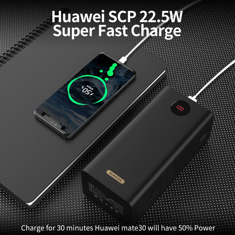 ROMOSS PEA57 Power Bank 57000mAh SCP PD QC 3.0 Two-way Fast Charging Powerbank Type-C External Battery Charger For Huawei iPhone
ROMOSS PEA57 Power Bank 57000mAh SCP PD QC 3.0 Two-way Fast Charging Powerbank Type-C External Battery Charger For Huawei iPhone