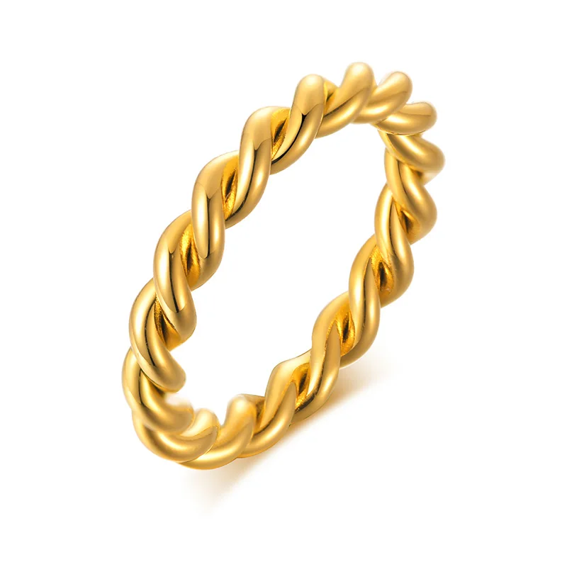 3mm Thin Braided Twist Ring for Women Stainless Steel Gold Color Twist Rope Rings Infinity Stacking Band Wedding Jewelry 
3mm Thin Braided Twist Ring for Women Stainless Steel Gold Color Twist Rope Rings Infinity Stacking Band Wedding Jewelry