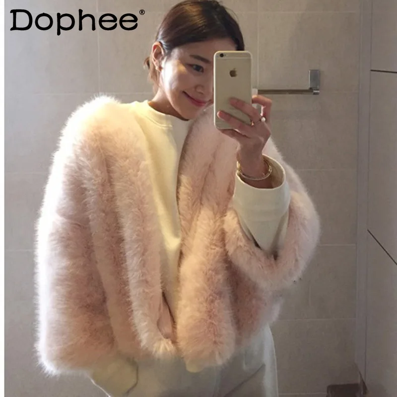 Женское короткое пальто из искусственного меха, Укороченный кардиган с круглым вырезом и лисьим мехом, Осень-зима 2021
Женское короткое пальто из искусственного меха, Укороченный кардиган с круглым вырезом и лисьим мехом, Осень-зима 2021