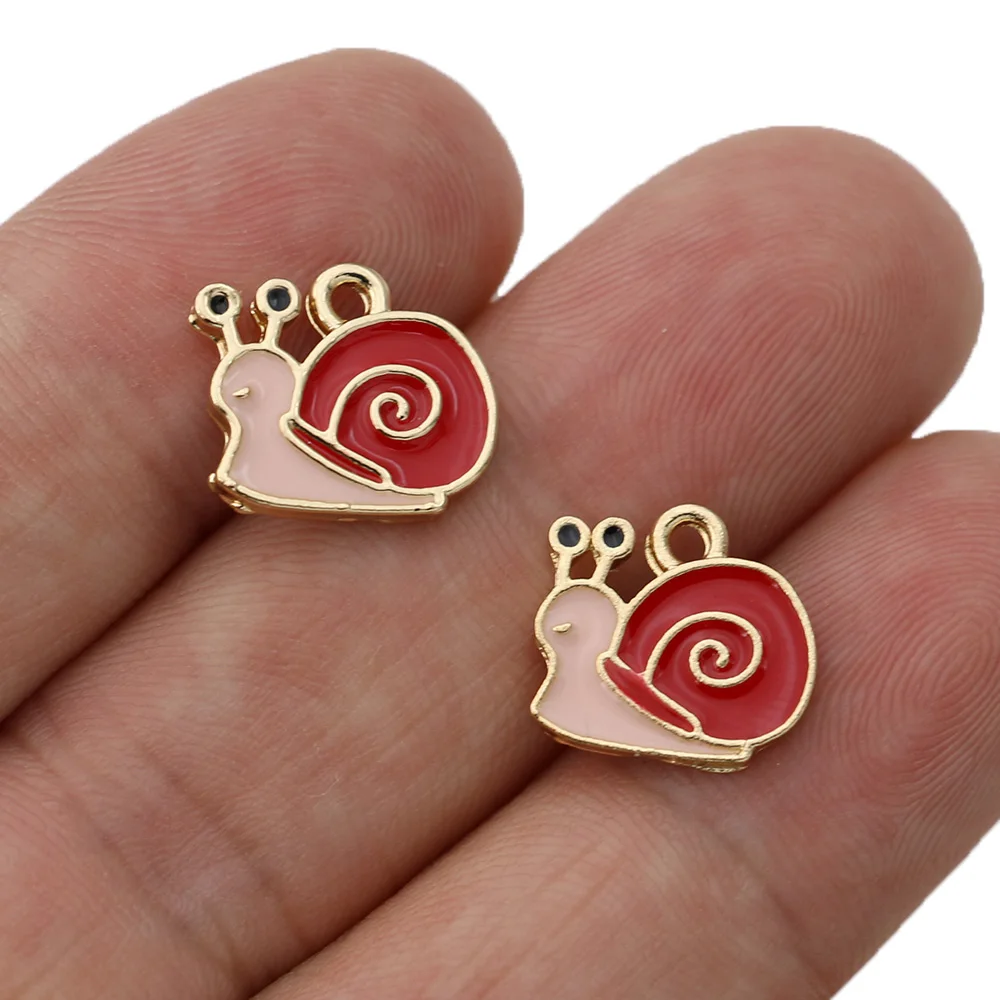 5Pcs Gold Plated Red Enamel Snail Charm Pendant for Jewelry Making Bracelet Necklace DIY Accessories Craft Findings
5Pcs Gold Plated Red Enamel Snail Charm Pendant for Jewelry Making Bracelet Necklace DIY Accessories Craft Findings