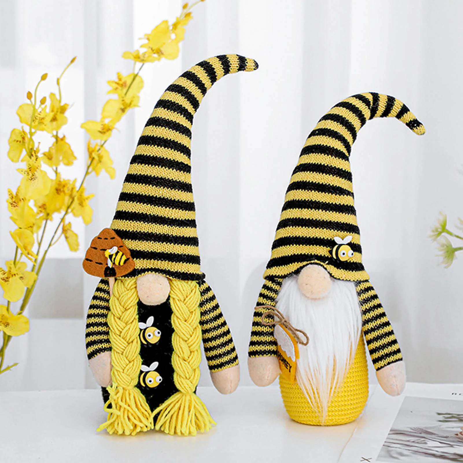 Honey Bee Striped Gnome Plush Doll Figurines Scandinavian Tomte Nisse Swedish Honey Bee Elfs Home Kids Toy Hanging Ornament
Honey Bee Striped Gnome Plush Doll Figurines Scandinavian Tomte Nisse Swedish Honey Bee Elfs Home Kids Toy Hanging Ornament