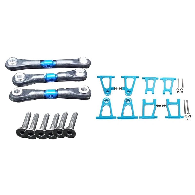 1 Set Aluminum Alloy Front Rear Upper Lower Suspension Arms & 1 Set Metal Steering Tie Rod Link Rod
1 Set Aluminum Alloy Front Rear Upper Lower Suspension Arms & 1 Set Metal Steering Tie Rod Link Rod