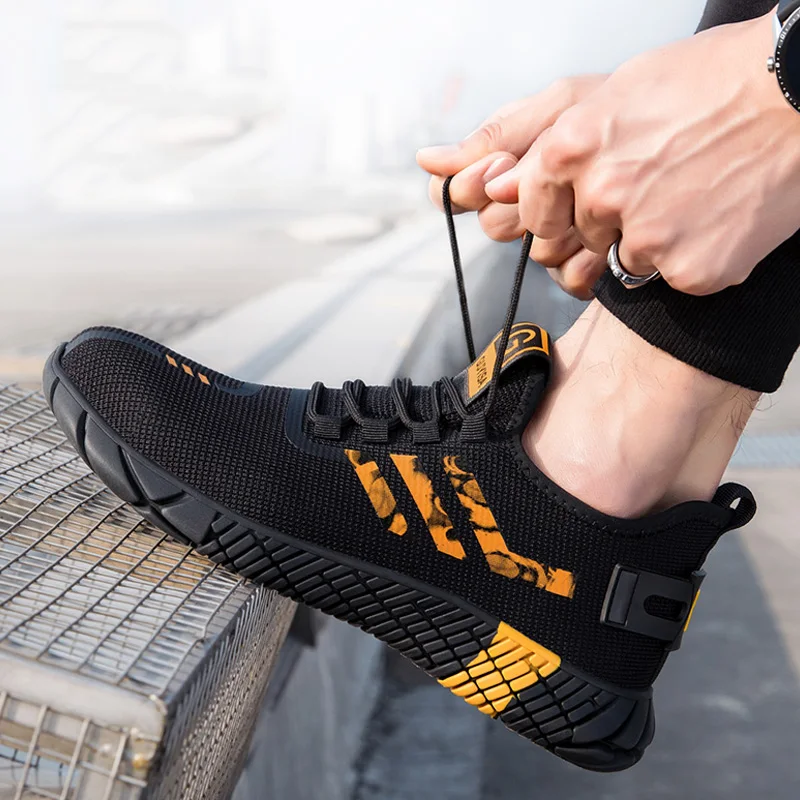 Новые неразрушаемые рабочие защитные ботинки легкие со стальным носком дышащие