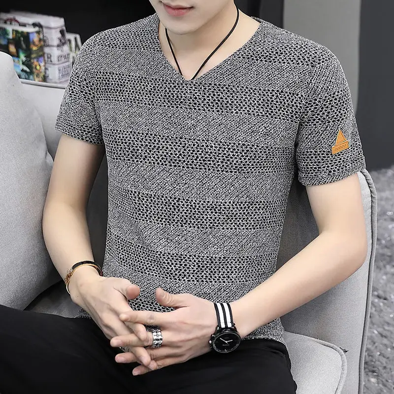 Plain T Shirt Men Summer Top Vintage Streetwear Knitted Black T Shirt V neck Summer Short sleeve Casual White 5XL 6XL Plus size
Plain T Shirt Men Summer Top Vintage Streetwear Knitted Black T Shirt V neck Summer Short sleeve Casual White 5XL 6XL Plus size