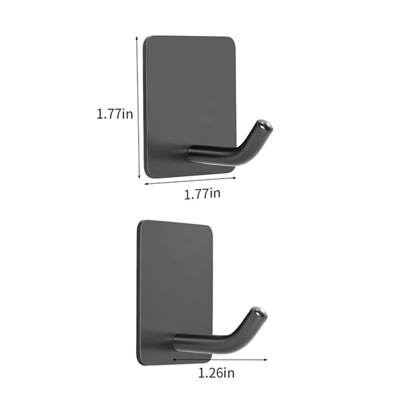4 Packs Towel Hooks Self-Adhesive Wall Single Hook, Stainless Steel Black Coat Robe Hooks
4 Packs Towel Hooks Self-Adhesive Wall Single Hook, Stainless Steel Black Coat Robe Hooks