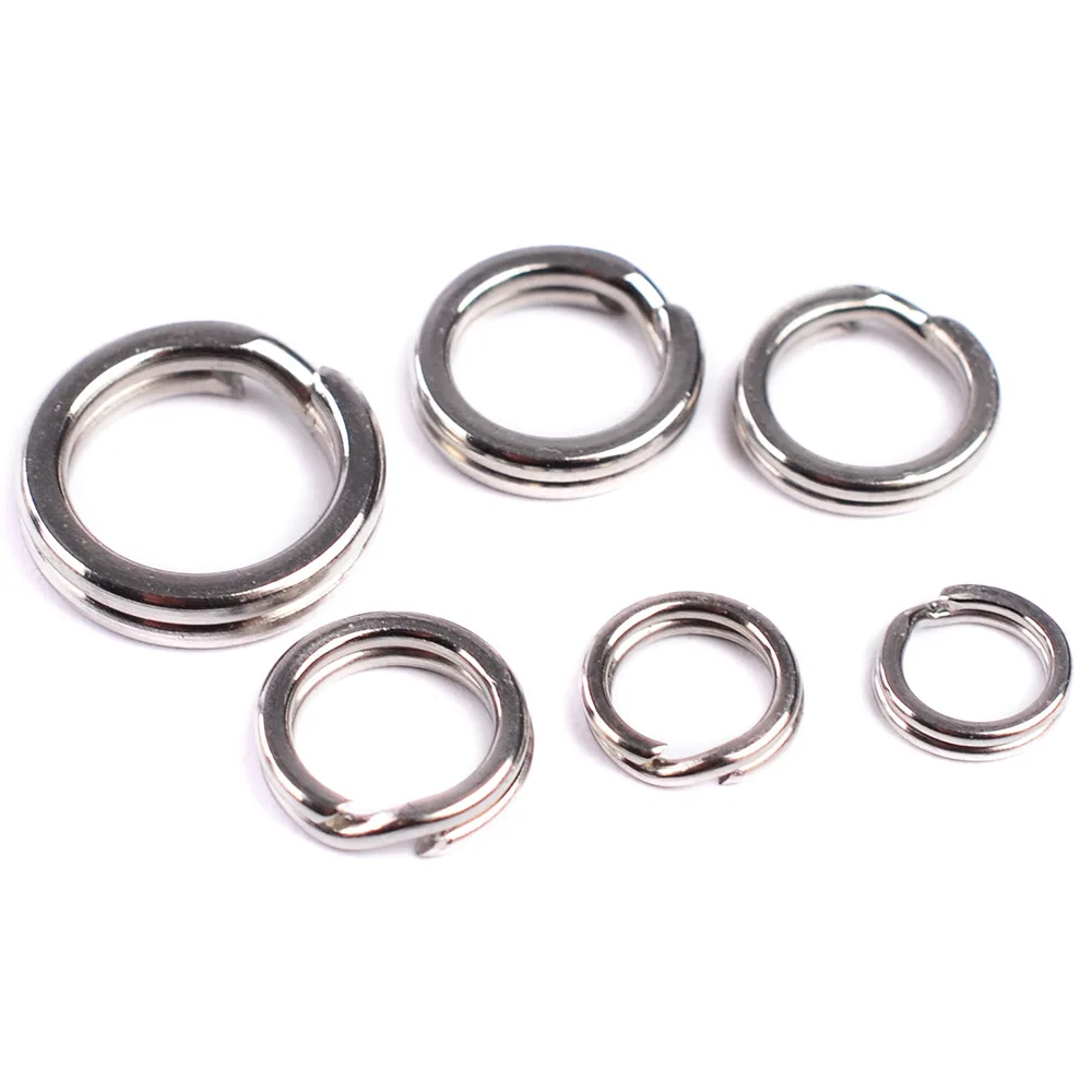 100pcs/lot Stainless Steel Split Ring Diameter 8.1mm-14.2mm Heavy Duty Fishing Double Ring Connector For Fishing Hook Snap Lure
100pcs/lot Stainless Steel Split Ring Diameter 8.1mm-14.2mm Heavy Duty Fishing Double Ring Connector For Fishing Hook Snap Lure