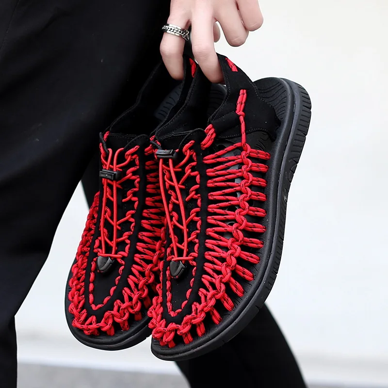 Summer Men's Sandals Fashion Handmade Weaving Design Breathable Men's Sandals Beach Shoes Soft Bottom Non-slip Outdoor Sandals
Summer Men's Sandals Fashion Handmade Weaving Design Breathable Men's Sandals Beach Shoes Soft Bottom Non-slip Outdoor Sandals