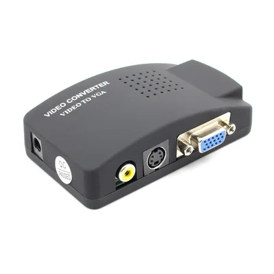 AV to VGA Adapter RCA VGA Converter PC Laptop Video TV RCA Composite S-Video AV In To PC VGA LCD Out Converter Switch Box Black
AV to VGA Adapter RCA VGA Converter PC Laptop Video TV RCA Composite S-Video AV In To PC VGA LCD Out Converter Switch Box Black