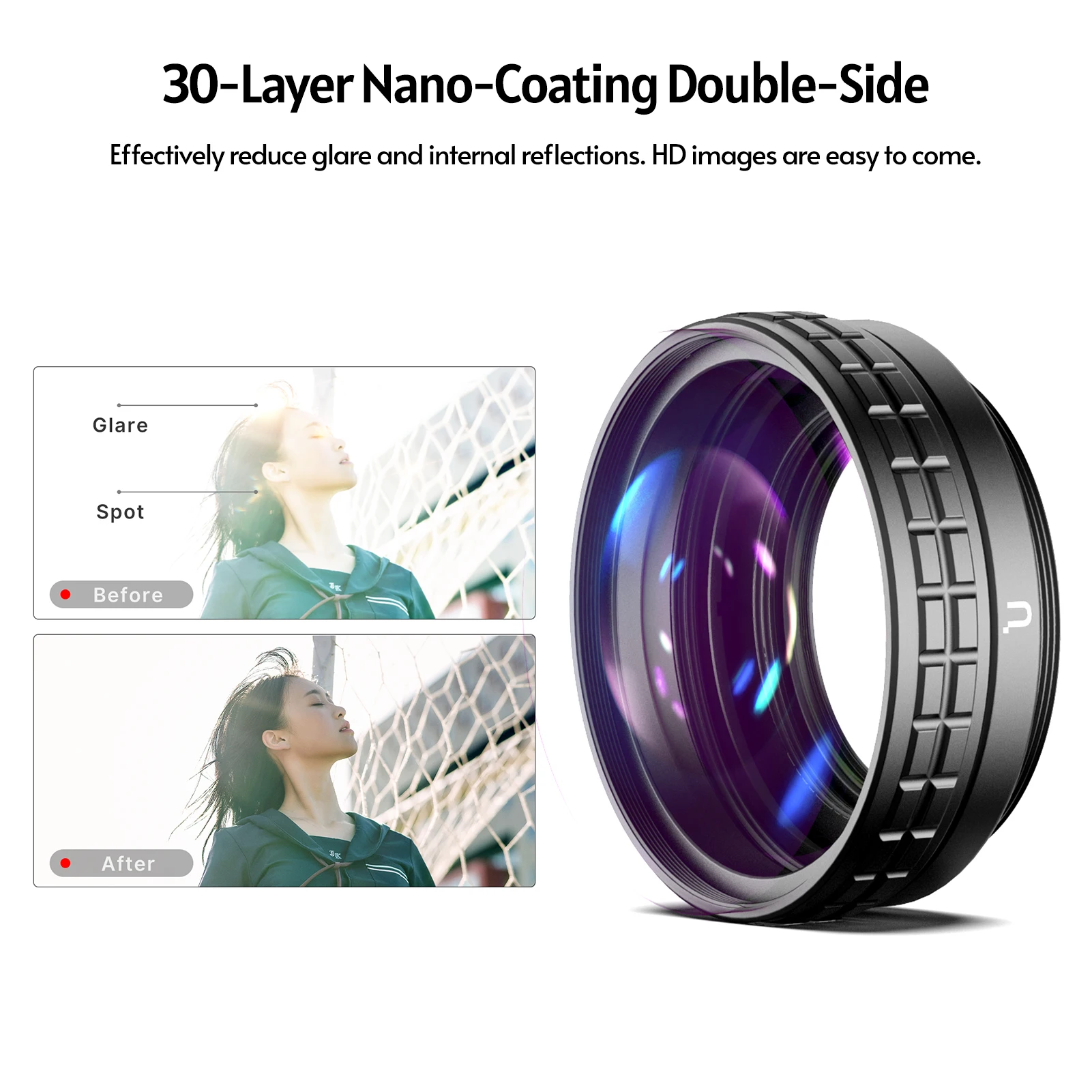 Ulanzi WL-1 18nm Wide Angle Lens 10X Macro Lens 2-in-1 Additional Lens External Adapter Ring for Sony ZV1 RX100M7 A7C Cameras
Ulanzi WL-1 18nm Wide Angle Lens 10X Macro Lens 2-in-1 Additional Lens External Adapter Ring for Sony ZV1 RX100M7 A7C Cameras