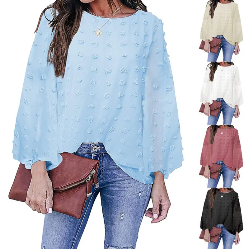 New Hairball Elegant Solid Long Sleeve Shirt Blouse Women Autumn Casual Loose O Neck Fashion T Shirt Plus Size 2021 Pullover Top
New Hairball Elegant Solid Long Sleeve Shirt Blouse Women Autumn Casual Loose O Neck Fashion T Shirt Plus Size 2021 Pullover Top