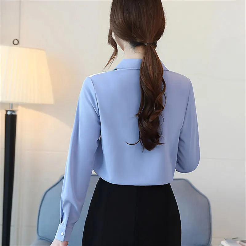 2020 Autumn Fashion Women Tops And Blouses Long Sleeve Patchwork Color Chiffon Shirts Office Lady Polo Collar OL Clothing Blusas
2020 Autumn Fashion Women Tops And Blouses Long Sleeve Patchwork Color Chiffon Shirts Office Lady Polo Collar OL Clothing Blusas
