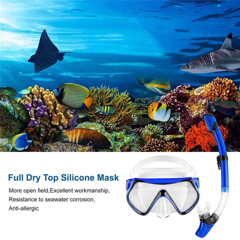 Snorkeling Mask Snorkel Tube Set Diving Mask Anti-Fog Swimming Diving Goggles Snorkel Tube
Snorkeling Mask Snorkel Tube Set Diving Mask Anti-Fog Swimming Diving Goggles Snorkel Tube