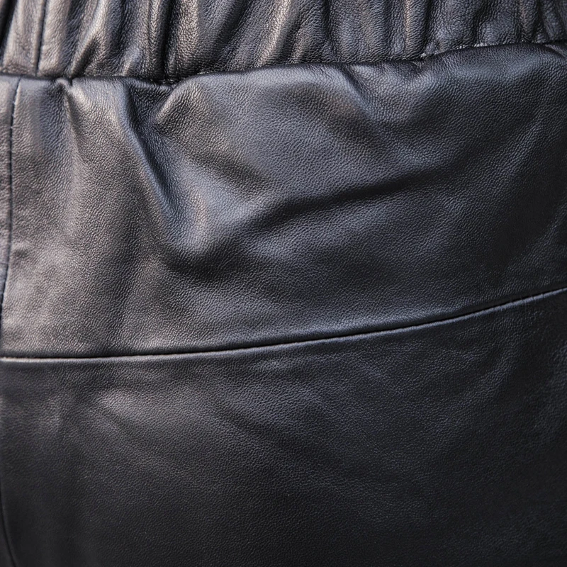 Leather 100% Genuine Pants Women Streetwear Elastic Waist Ankle Length Pantalones Casual Pocket Sheepskin Wide Leg Pants S-4XL
Leather 100% Genuine Pants Women Streetwear Elastic Waist Ankle Length Pantalones Casual Pocket Sheepskin Wide Leg Pants S-4XL