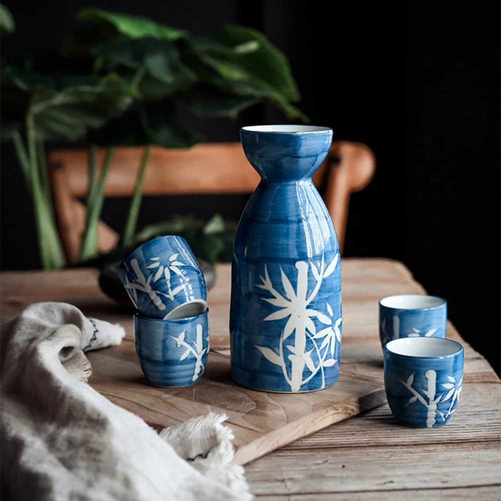 4pcs Vintage Ceramic Sake Pot Cups Set Japanese Style Hip Flasks Home Kitchen Office Flagon Liquor Cup Drinkware Creative Gifts
4pcs Vintage Ceramic Sake Pot Cups Set Japanese Style Hip Flasks Home Kitchen Office Flagon Liquor Cup Drinkware Creative Gifts