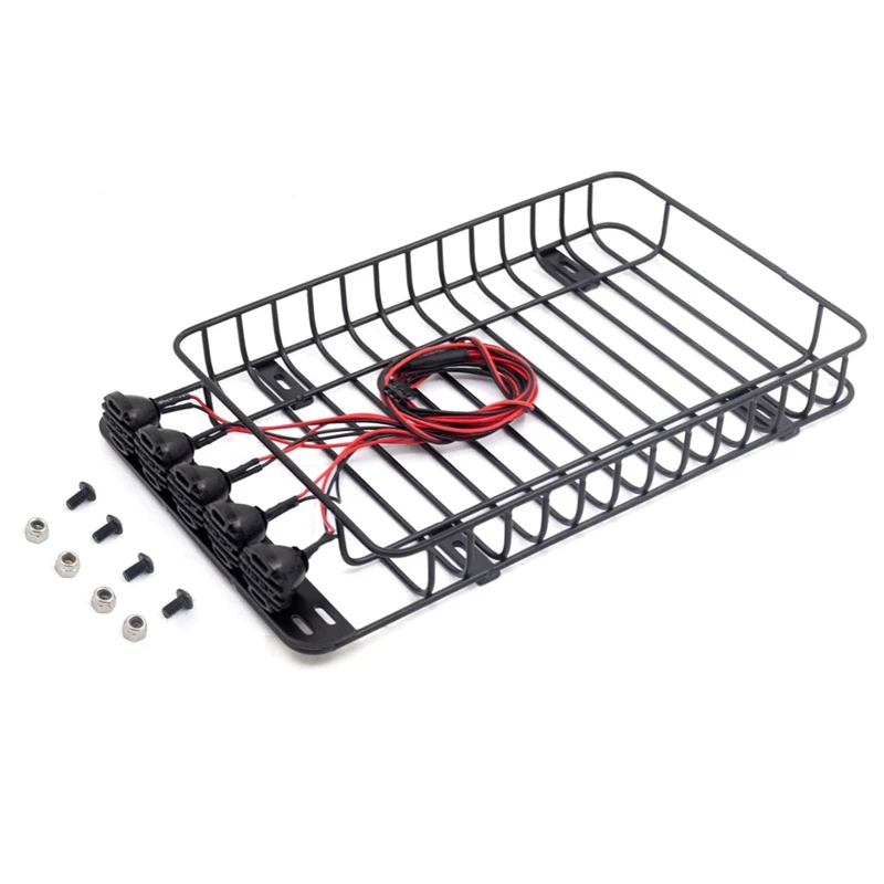 235X145mm Metal Luggage Roof Rack with Lights for 1/10 RC Crawler Car Traxxas TRX4 Axial SCX10 90046 SCX10 III AXI03007
235X145mm Metal Luggage Roof Rack with Lights for 1/10 RC Crawler Car Traxxas TRX4 Axial SCX10 90046 SCX10 III AXI03007