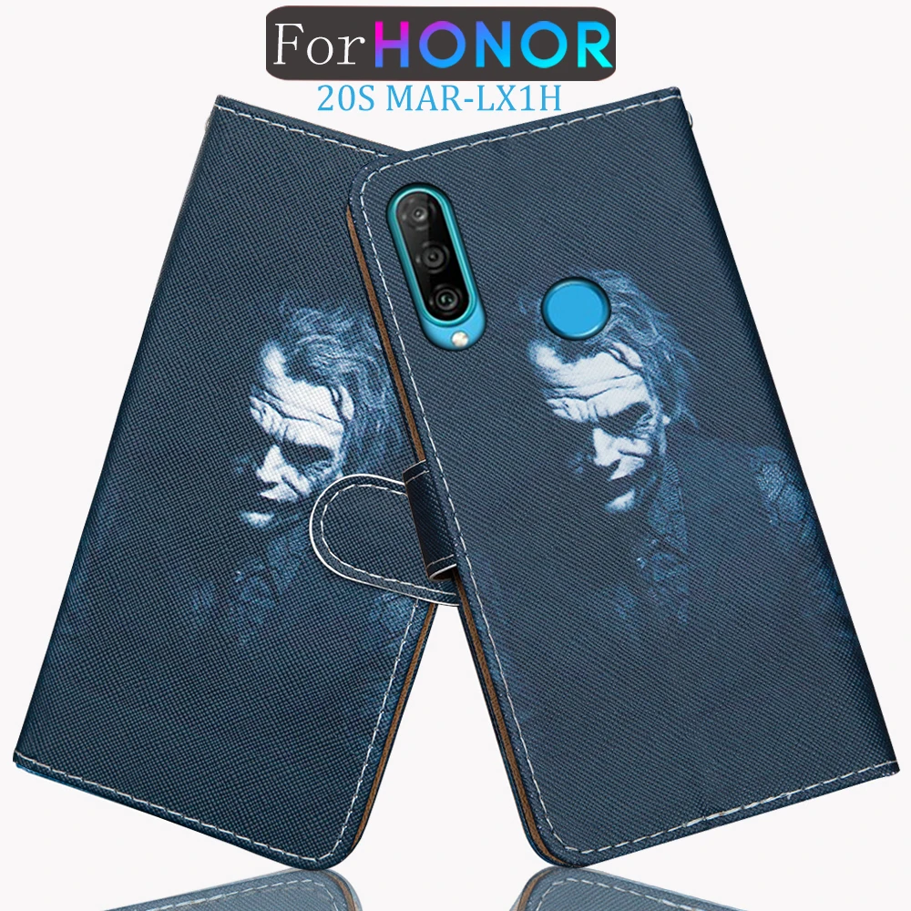 Чехол для Honor 20 S кожаный чехол с откидной крышкой клоуна Huawei MAR LX1H кошелек