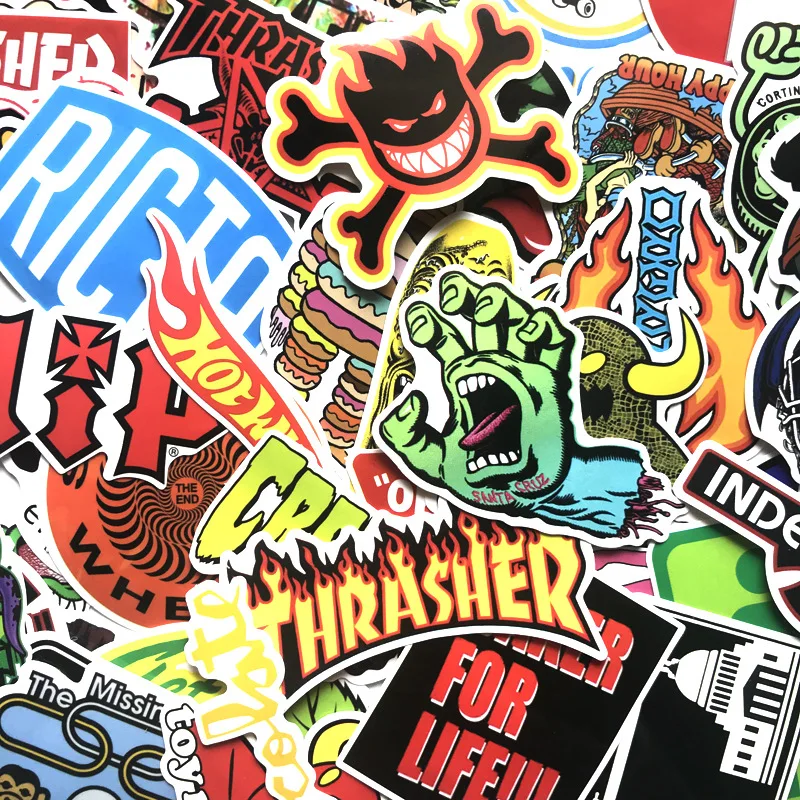 100 Классные модные наклейки для скейтборда чемоданов скейтбордов ноутбуков
