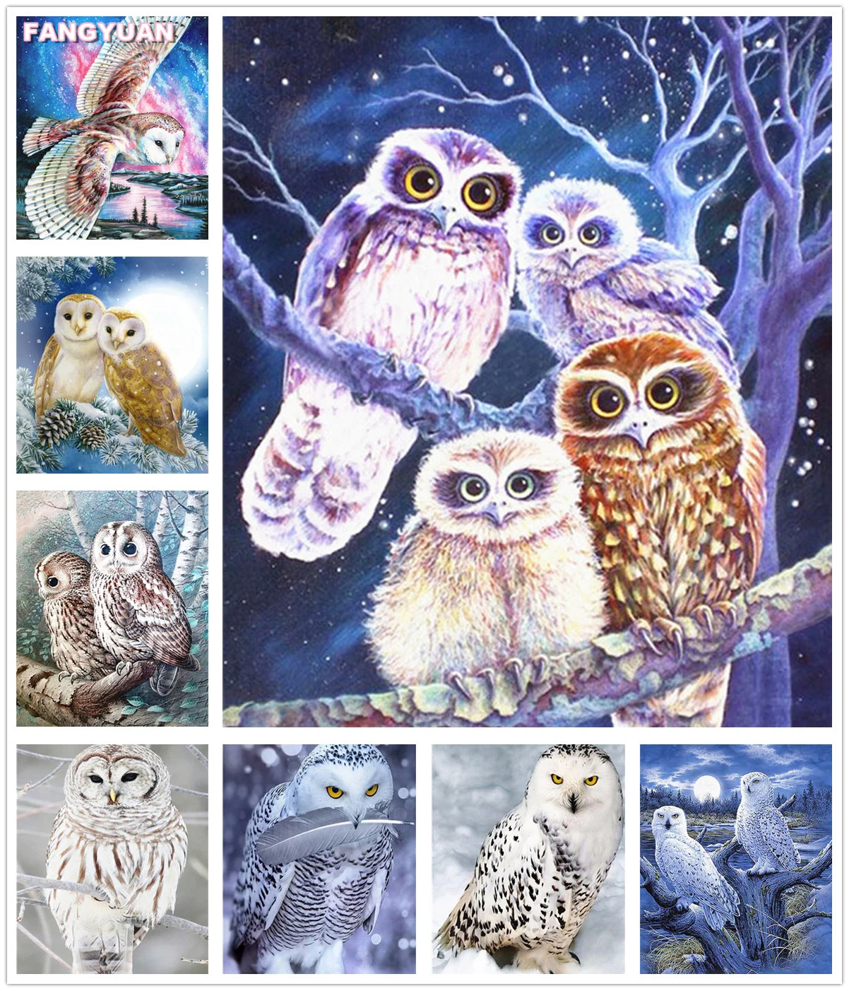 5D Diamond Painting Owl Full Square Round Diamond Embroidery Animals Cross Stitch Mosaic Rhinestone Crafts Kit Home Decoration
5D Diamond Painting Owl Full Square Round Diamond Embroidery Animals Cross Stitch Mosaic Rhinestone Crafts Kit Home Decoration