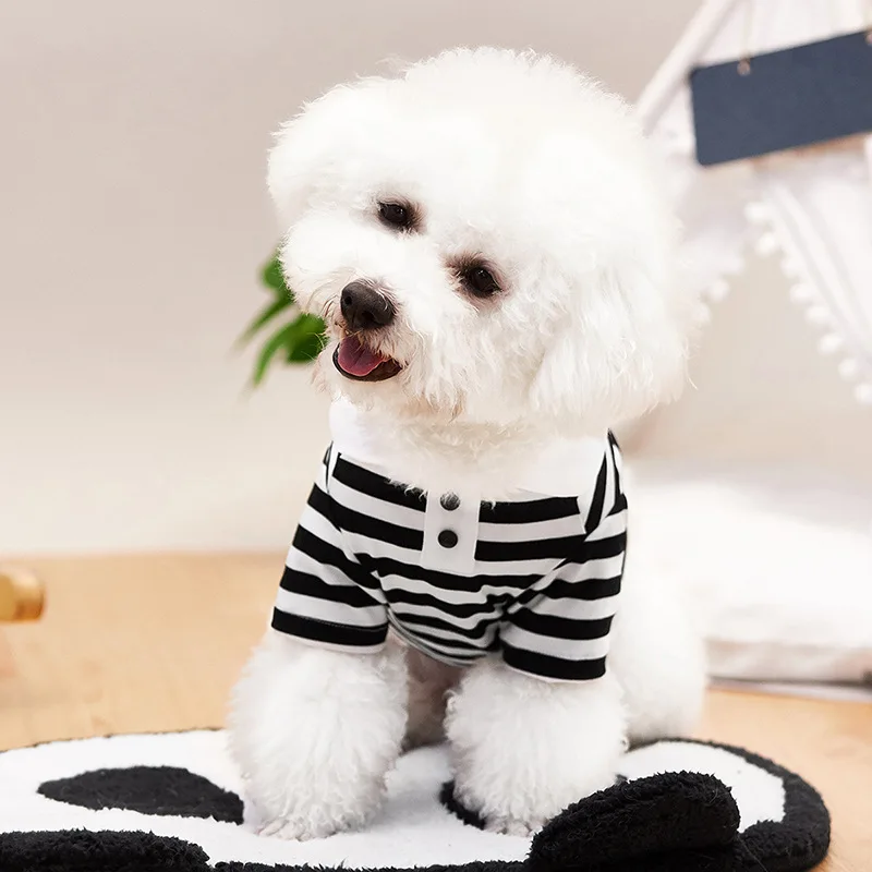 2021 Pet Clothes Ins Dog Clothes Summer New Comfortable Breathable Striped Shirt Eoo Japanese and Korean Popular T-shirt
2021 Pet Clothes Ins Dog Clothes Summer New Comfortable Breathable Striped Shirt Eoo Japanese and Korean Popular T-shirt