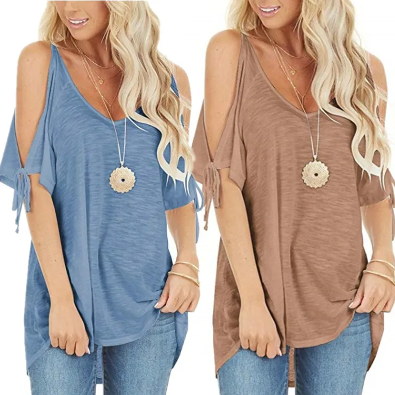 New Summer Women's Bow T-shirt Sexy Off Shoulder Lace-Up Loose street Pullover Tops Casual Women Beach Blue Black Pink T-shirts
New Summer Women's Bow T-shirt Sexy Off Shoulder Lace-Up Loose street Pullover Tops Casual Women Beach Blue Black Pink T-shirts