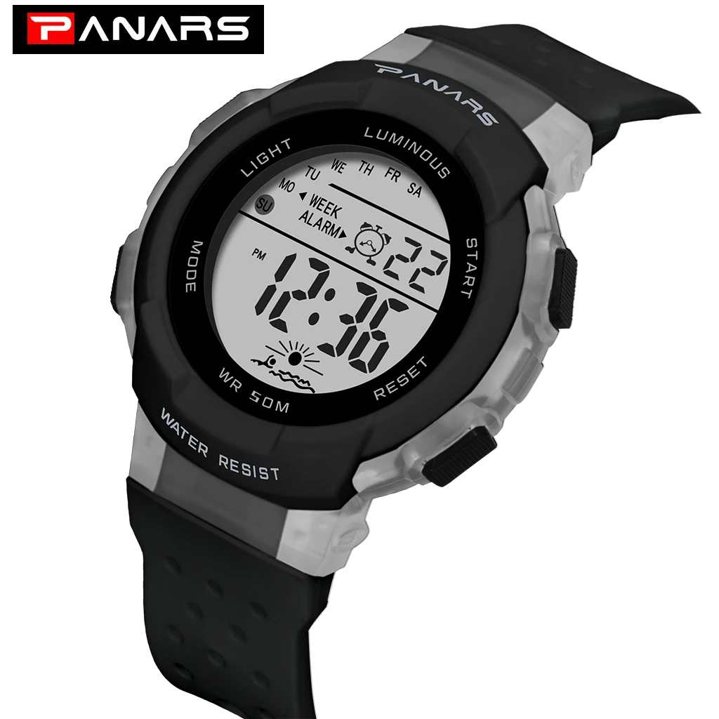 

PANARS Kids Watches Sports 50M Waterproof LED Watch Week Date Boys Girls Children Electronic Clock Students Watch Relojes