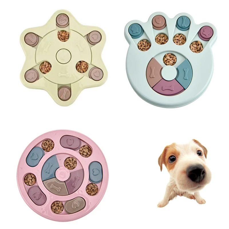 

Интерактивная медленно кормящаяся игрушка-головоломка для собак увеличение IQ, обучающие игры для щенков, кормушка для маленьких и средних ...