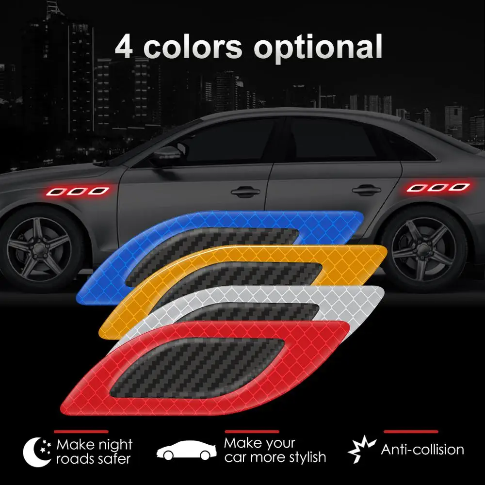 6Pcs/Set Car Sticker Truck Auto Motor Reflective Tape Open Sign Strips Anti-Scratch Safety Warning Accessories | Автомобили и