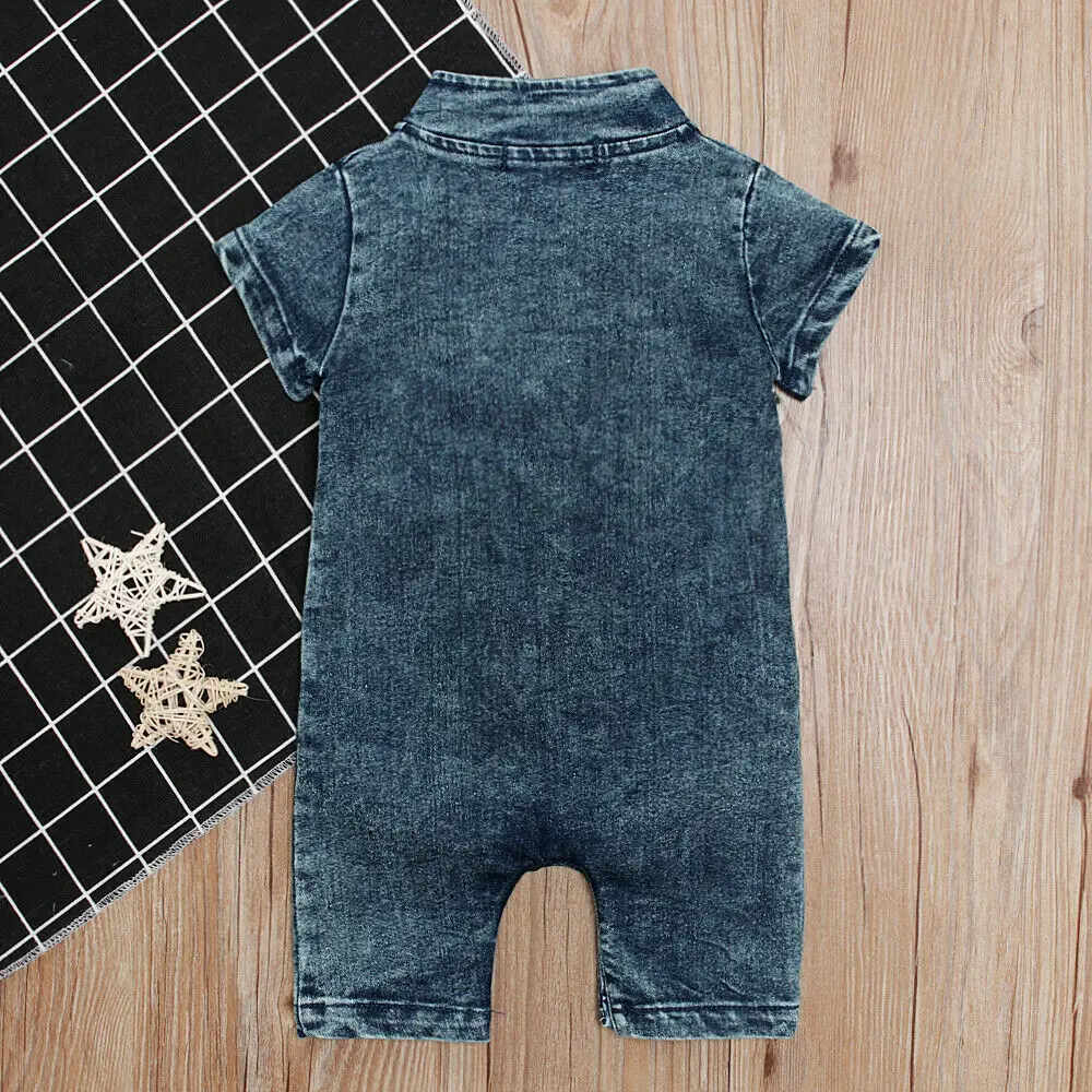 Kid Baby Boy Girl Summer Denim Short Sleeves Romper Jumpsuit Short Sunsuit Denim Casual Clothing
Kid Baby Boy Girl Summer Denim Short Sleeves Romper Jumpsuit Short Sunsuit Denim Casual Clothing
