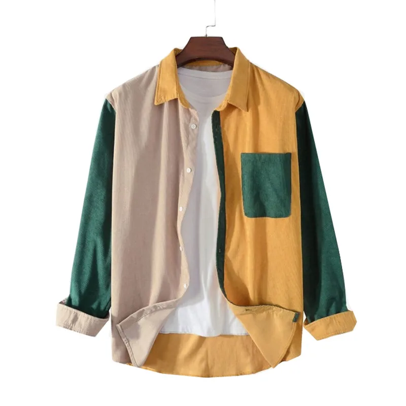 2021 Brand clothing Men's corduroy long sleeve shirts/Male high-grade slim fit match colors autumn Business shirts Plus size 2XL
2021 Brand clothing Men's corduroy long sleeve shirts/Male high-grade slim fit match colors autumn Business shirts Plus size 2XL