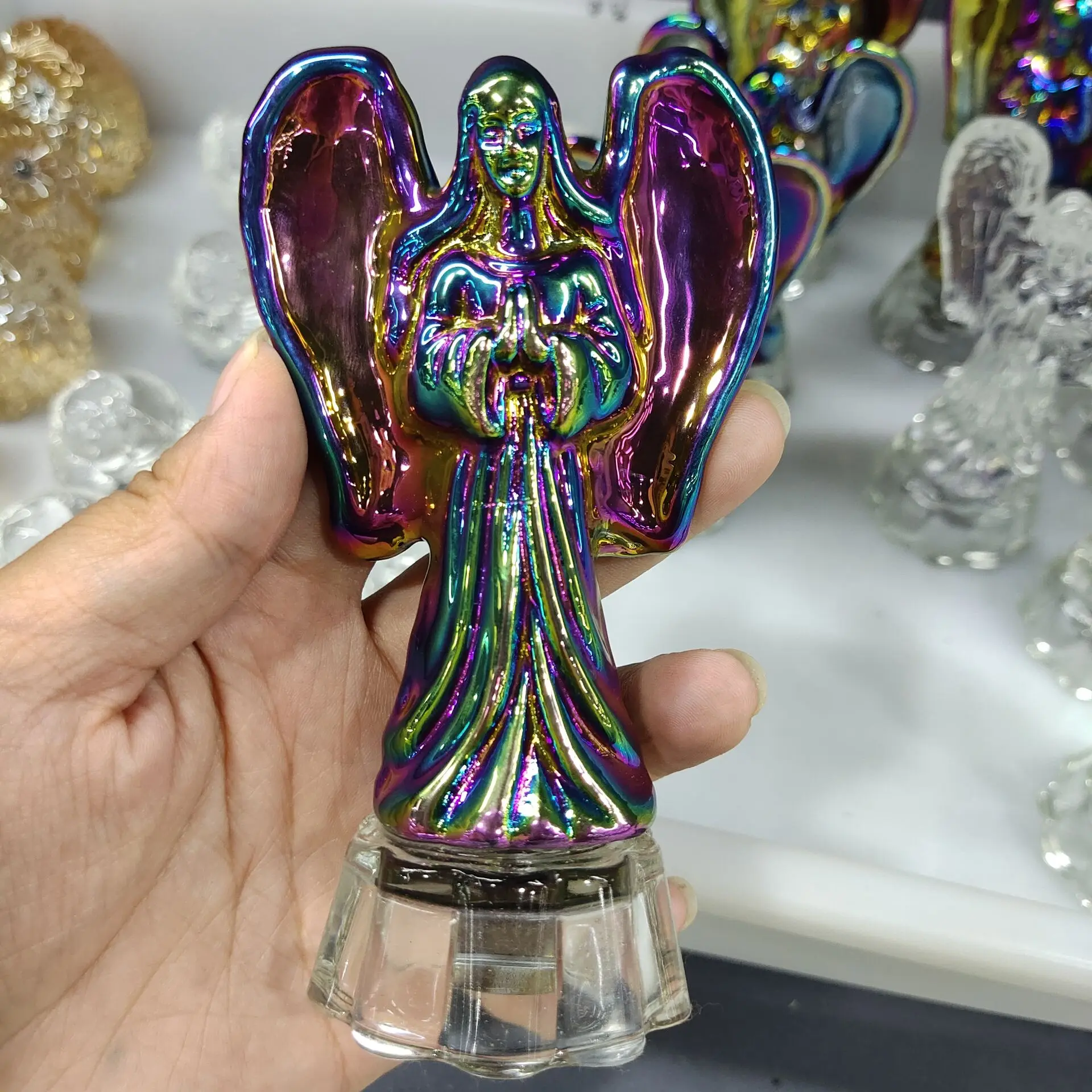 "Guardian Angel Statue Healing Crystal Colorful Gem Statue Home Stone Decoration Study Craft Gift Decoration Room Decoration
"Guardian Angel Statue Healing Crystal Colorful Gem Statue Home Stone Decoration Study Craft Gift Decoration Room Decoration