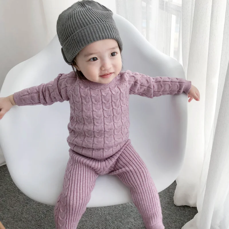 Baby Boys Girls Suit Toddler Children Clothing Sets Winter Knitting Pullover Sweater Pants Infant Kids Tracksuits Pajamas Set
Baby Boys Girls Suit Toddler Children Clothing Sets Winter Knitting Pullover Sweater Pants Infant Kids Tracksuits Pajamas Set
