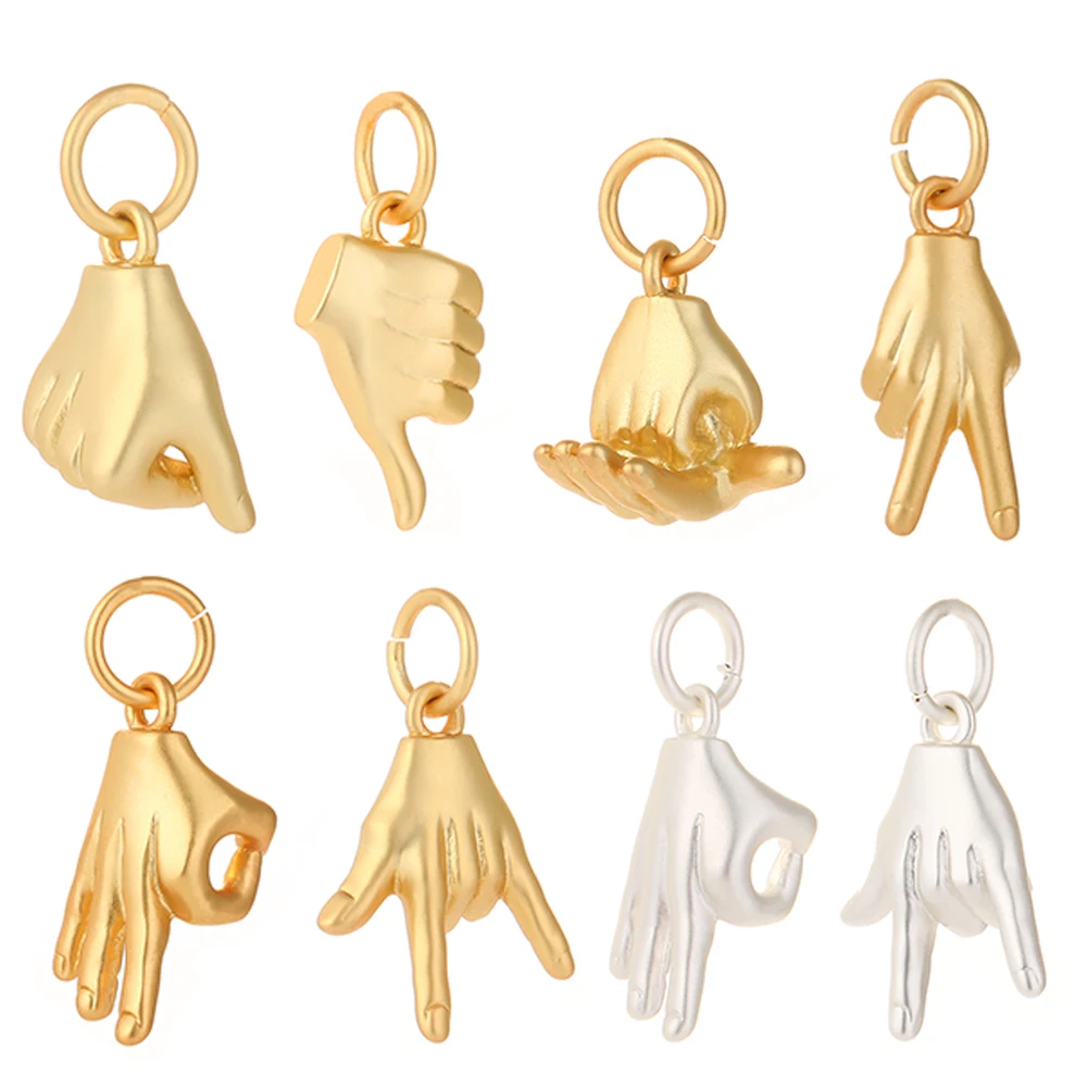 Gesture Pendant Charms for Jewelry Making Bulk Gold Charm Pendant Diy Designer Charms for Earrings Necklace Bracelet Copper
Gesture Pendant Charms for Jewelry Making Bulk Gold Charm Pendant Diy Designer Charms for Earrings Necklace Bracelet Copper