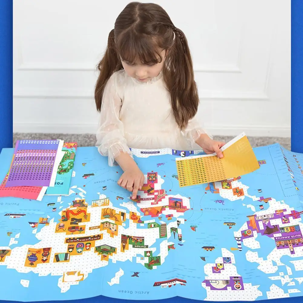 Kids Mosaic Sticker Diy Geometry Human Geography Cognition Paste By Baby Map Cube Sticker Games Hand N9b1
Kids Mosaic Sticker Diy Geometry Human Geography Cognition Paste By Baby Map Cube Sticker Games Hand N9b1