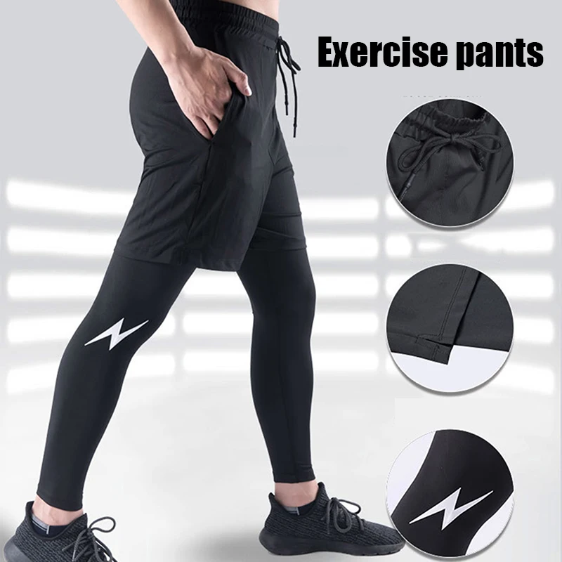Fake Two-Piece Sports Pants Bodybuilding Sport Drawstring Quick-Dry Men Stretch Fitness Breathable Running Pants Gym B2C
Fake Two-Piece Sports Pants Bodybuilding Sport Drawstring Quick-Dry Men Stretch Fitness Breathable Running Pants Gym B2C