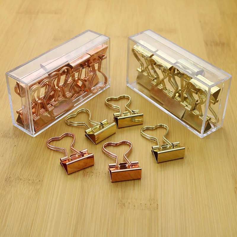 12pcs Fashion Gold Rose Gold Color Binder Clip Hollow Out Heart Shape Metal Binder Clips Photos Tickets Notes Letter Paper Clip
12pcs Fashion Gold Rose Gold Color Binder Clip Hollow Out Heart Shape Metal Binder Clips Photos Tickets Notes Letter Paper Clip