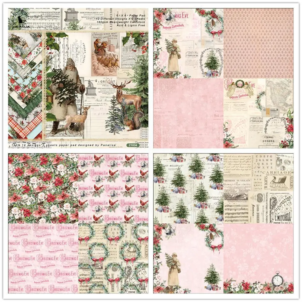 24 Sheets Christmas Series Paper Pad Scrapbooking Paper Account Card Hand Scrapbook Journal Photo Pack Album Diy K9m1
24 Sheets Christmas Series Paper Pad Scrapbooking Paper Account Card Hand Scrapbook Journal Photo Pack Album Diy K9m1
