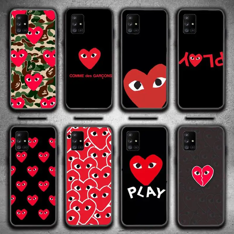 PLAY Comme des Garcons Heart Phone Case for Samsung A6S A530 A720 A750 A8 A9 A10 20 A30 A40 A50 A70 A10S A20S A51 A52 Plus cover
PLAY Comme des Garcons Heart Phone Case for Samsung A6S A530 A720 A750 A8 A9 A10 20 A30 A40 A50 A70 A10S A20S A51 A52 Plus cover