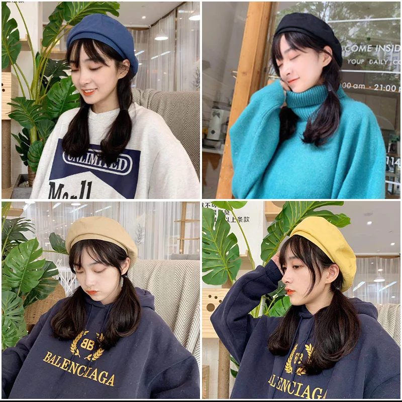 Women Girl Beret Artist Warm Cotton Flat Cap Autumn Winter Beanie Hat Cap Vintage Beret Hats Solid Color Cap Hat Woman D3083
Women Girl Beret Artist Warm Cotton Flat Cap Autumn Winter Beanie Hat Cap Vintage Beret Hats Solid Color Cap Hat Woman D3083