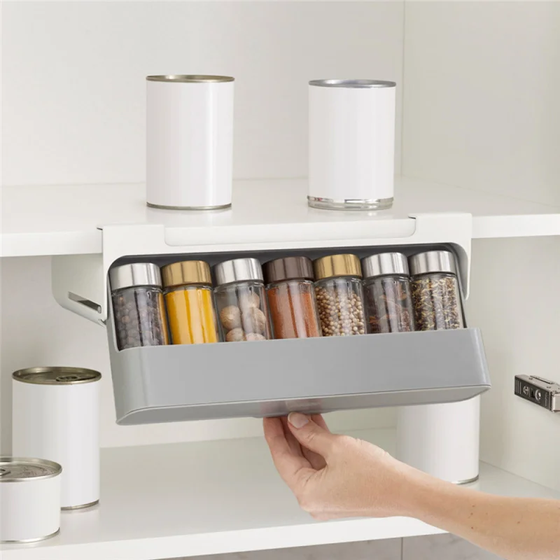 Home Kitchen Self-Adhesive Wall-Mounted Under-Shelf Spices Organizer Spice Bottle Storage Rack Kitchen Supplies Storage In Stock
Home Kitchen Self-Adhesive Wall-Mounted Under-Shelf Spices Organizer Spice Bottle Storage Rack Kitchen Supplies Storage In Stock
