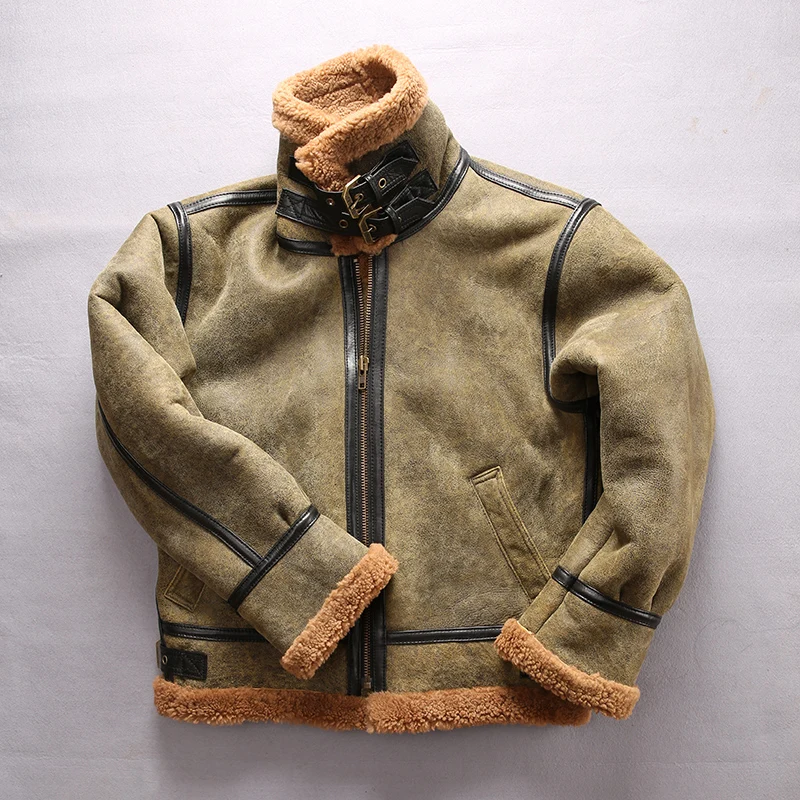 AVIREX FLY Air Force B3 One Male Fur Sheepskin Genuine Men Motorcycle Jacket Real Leather Winter Coat
AVIREX FLY Air Force B3 One Male Fur Sheepskin Genuine Men Motorcycle Jacket Real Leather Winter Coat