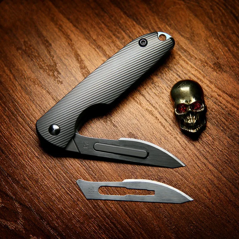 Scalpel Titanium Alloy EDC Utility Knife Self-defense Multifunctional Folding Mini Knife Can Pass Security Inspection
Scalpel Titanium Alloy EDC Utility Knife Self-defense Multifunctional Folding Mini Knife Can Pass Security Inspection