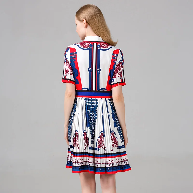 French Summer Vintage Printed mini Dresses For Women Party Evening Short Sleeve Retro Elegant Pleated Dresses Plus size 2XL Robe
French Summer Vintage Printed mini Dresses For Women Party Evening Short Sleeve Retro Elegant Pleated Dresses Plus size 2XL Robe