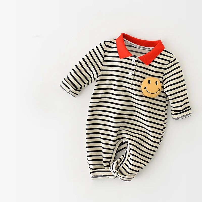 Новый детский комбинезон MILANCEL, Комбинезоны для маленьких мальчиков, полосатая одежда для новорожденных, детский наряд с улыбкой 
Новый детский комбинезон MILANCEL, Комбинезоны для маленьких мальчиков, полосатая одежда для новорожденных, детский наряд с улыбкой