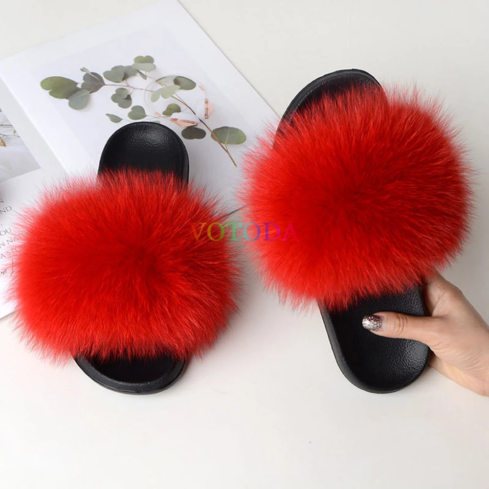 Fluffy Fur Slippers Summer Women Furry Slippers Real Raccoon Fox Fur Slides Outdoor Flat Flip Flops Sandals Fashion Luxury Shoes
Fluffy Fur Slippers Summer Women Furry Slippers Real Raccoon Fox Fur Slides Outdoor Flat Flip Flops Sandals Fashion Luxury Shoes