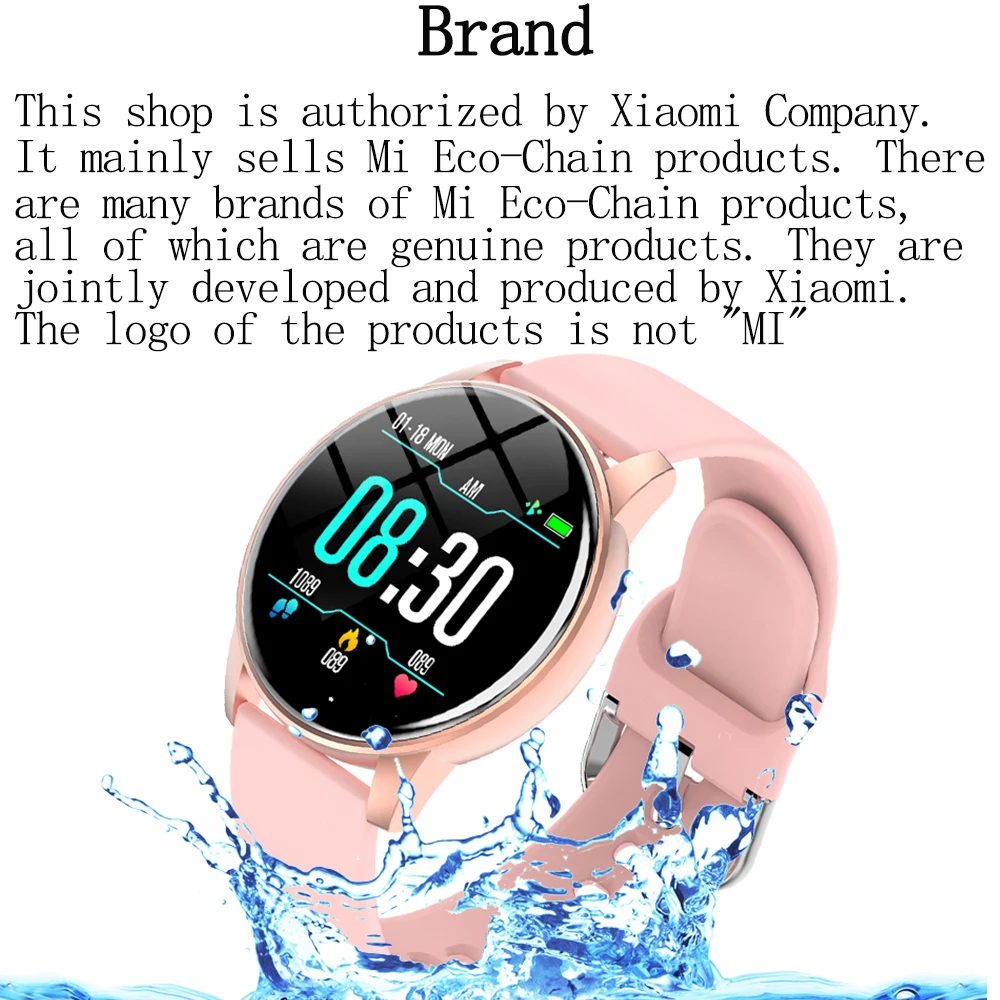 Xiaomi IP68 Waterproof Smart Watch Men Women Heart Rate Monitor Sleep Monitoring Train Fitness Touch Smartwatch For IOS Android
Xiaomi IP68 Waterproof Smart Watch Men Women Heart Rate Monitor Sleep Monitoring Train Fitness Touch Smartwatch For IOS Android