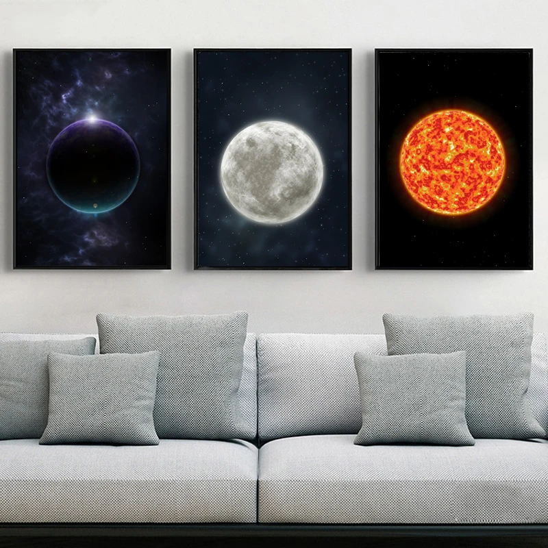 Nordic Aesthetic Canvas Painting Space Is Decorated With Colorful Sun, Moon, Stars And Planets Canvas Painting For Bedroom Frame
Nordic Aesthetic Canvas Painting Space Is Decorated With Colorful Sun, Moon, Stars And Planets Canvas Painting For Bedroom Frame