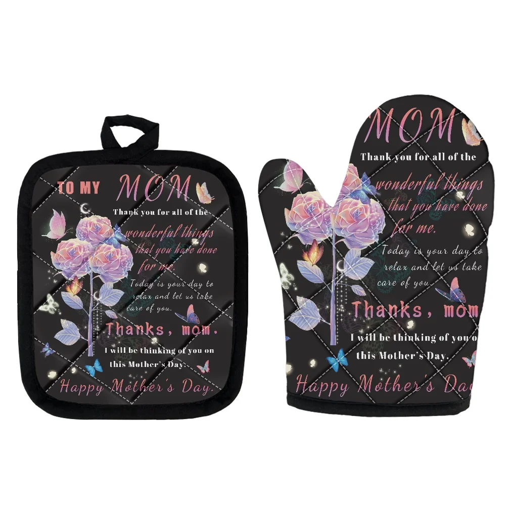 Перчатки для духовки с надписью «to Mother», 2 шт./компл., термостойкие силиконовые перчатки с защитой от ожогов, кухонная утварь 
Перчатки для духовки с надписью «to Mother», 2 шт./компл., термостойкие силиконовые перчатки с защитой от ожогов, кухонная утварь