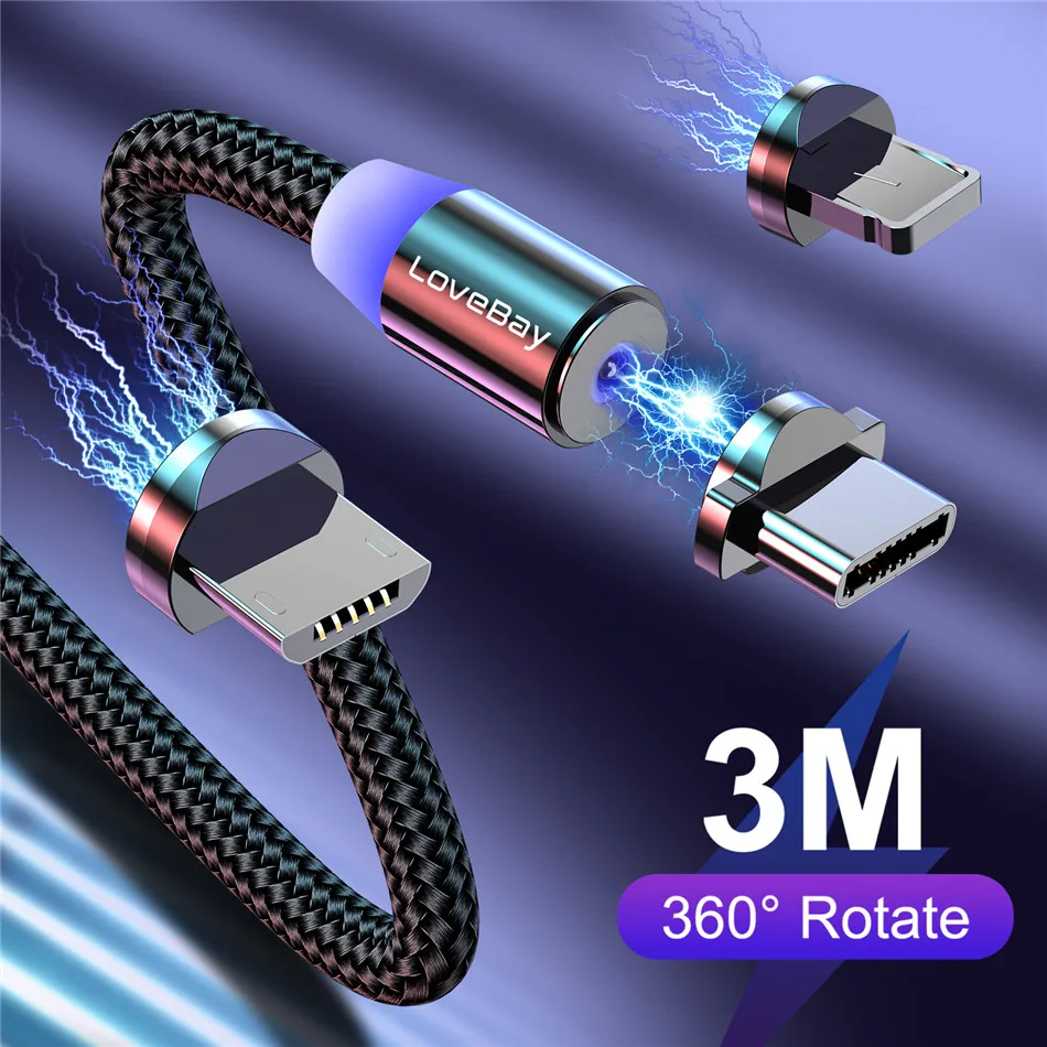 LUPWAY Magnetic Micro USB Cable For iPhone Samsung Android Mobile Phone Fast Charging USB Type C Cable Magnet Charger Wire Cord
LUPWAY Magnetic Micro USB Cable For iPhone Samsung Android Mobile Phone Fast Charging USB Type C Cable Magnet Charger Wire Cord