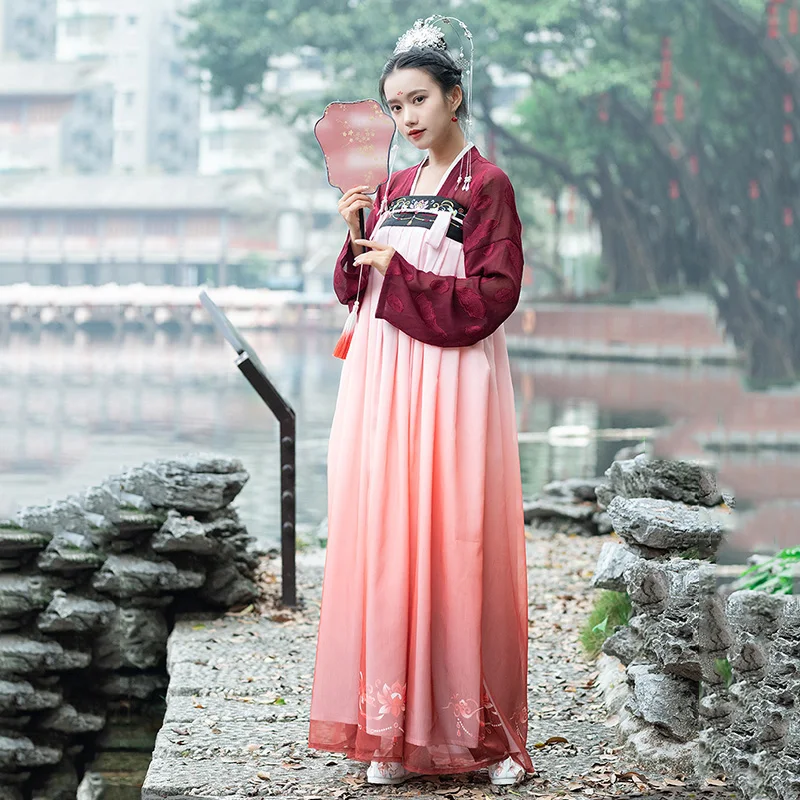 Traditional Hanfu Women Classical Dance Costume Red Embroidery Fairy Dress Folk Festival Outfit Rave Performance Clothes DF1504
Traditional Hanfu Women Classical Dance Costume Red Embroidery Fairy Dress Folk Festival Outfit Rave Performance Clothes DF1504