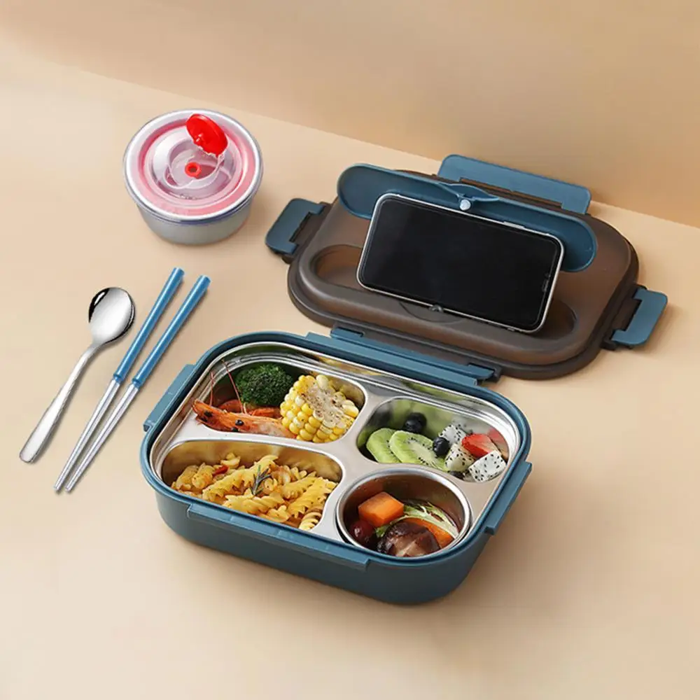 4 Compartments 304 Stainless Steel Office School Food Storage Bento Lunch Box eco-friendly leakproof microwavable
4 Compartments 304 Stainless Steel Office School Food Storage Bento Lunch Box eco-friendly leakproof microwavable